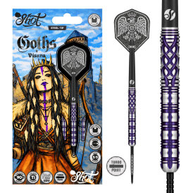 Shot Steel Darts Goths Visara Turbo Point 90% Tungsten Steeltip Darts Steeldart 23 g