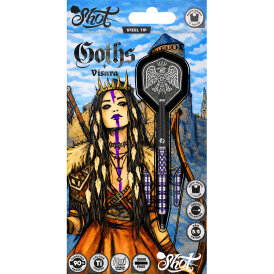 Shot Steel Darts Goths Visara Turbo Point 90% Tungsten Steeltip Darts Steeldart 23 g