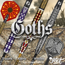 Shot Steel Darts Goths Visara Turbo Point 90% Tungsten Steeltip Darts Steeldart 23 g