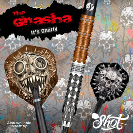 Shot Steel Darts Gnarly Gnasha Turbo Point 95% Tungsten Steeltip Darts Steeldart 23 g