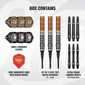 Shot Soft Darts Gnarly Gnasha 95% Tungsten Softtip Darts Softdart 20 g