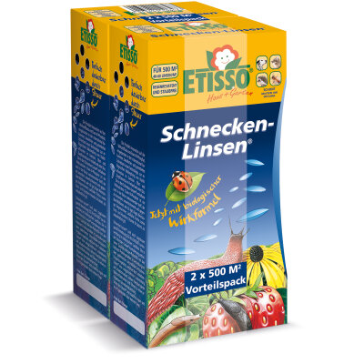 *Verpackung beschädigt* - Frunol Delicia ETISSO® Schnecken-Linsen® Vorteilspack Schnekenkorn biologischen Bekämpfung von Nacktschnecken 2 Stück a 300 g
