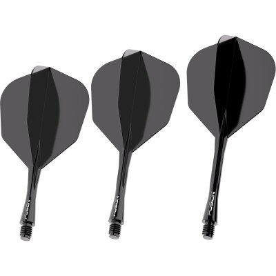 *Verpackung beschädigt* - Winmau Dart Fusion Flight- Schaftsystem Nr.6 M Mittel Schwarz