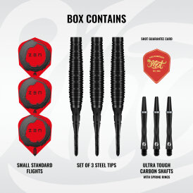 Shot Soft Darts Zen Bomber Turbo Point 90% Tungsten Softtip Darts Softdart 20 g