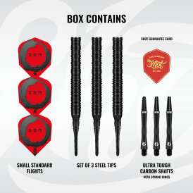 Shot Soft Darts Zen Straight Turbo Point 90% Tungsten Softtip Darts Softdart 20 g