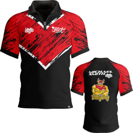 Shot Darts Michael Smith Bully Boy Red Strip Matchshirt...