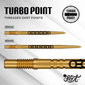 Shot Dart Turbo Points Steel Tip Dart Wechsel- Spitzen Schraubspitzen Goths Gold 30 mm