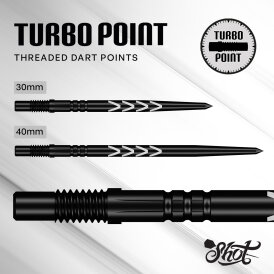 Shot Dart Turbo Points Steel Tip Dart Wechsel- Spitzen Schraubspitzen Michael Smith Schwarz 40 mm