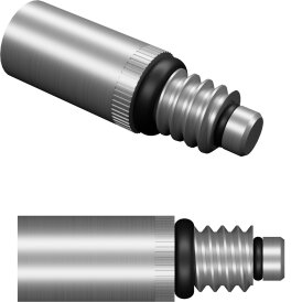 Shot Dart Shaft Spinner für rotierende Shafts verschiedene Farben Silber