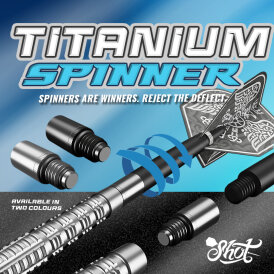Shot Dart Shaft Spinner für rotierende Shafts verschiedene Farben Silber