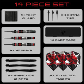 "Leicht bespielt" - Harrows Soft Darts Heavy Metal Stainless Softtip Dart Stoftart 18 g