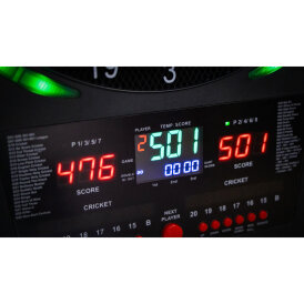 "Leicht bespielt" - BULLS NL Dartautomat Universum Pro Light Elektronik Dartboard Softtip Board Elektronische Dartscheibe Schwarz/Weiß