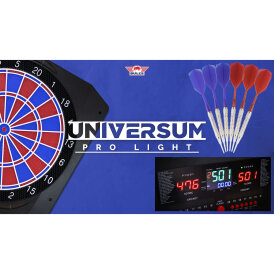 "Leicht bespielt" - BULLS NL Dartautomat Universum Pro Light Elektronik Dartboard Softtip Board Elektronische Dartscheibe Schwarz/Weiß