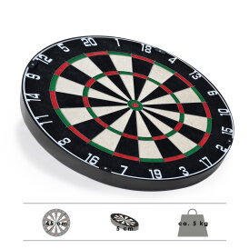 Karella Dart Dartboard Karella BullOut Set mit PlayGirl Surround inkl. 2 Satz Darts Dartscheibe Bristle Dart Board Turnierboard