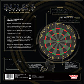 "Verpackung beschädigt" - BULLS NL Advantage Black Professional Dartboard Bristle Dart Board Dartboard Dartscheibe