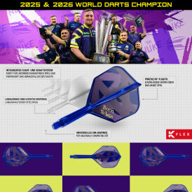 Target Dart K-Flex Flight- Schaftsystem Luke Littler World Champion The Nuke Born To Win patentierten Twist-System Standard Nr.6 S Kurz