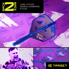 Target Dart K-Flex Flight- Schaftsystem Luke Littler World Champion The Nuke Born To Win patentierten Twist-System Standard Nr.2 S Kurz