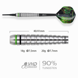 "B-Ware" - one80 Soft Dart Panther M VHD 90% Tungsten Softtip Dart Softdart 20 g