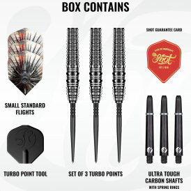 Shot Steel Darts Gnarly Smasha Turbo Point 90% Tungsten Steeltip Darts Steeldart