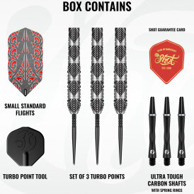 Shot Steel Darts Warrior Awe Turbo Point 90% Tungsten Steeltip Darts Steeldart