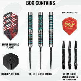Shot Steel Darts Niels Zonneveld Triple Z Turbo Point 90% Tungsten Steeltip Darts Steeldart 23 g
