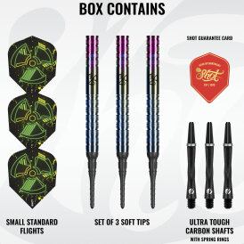 Shot Soft Darts Pro Series Stowe Buntz Buntzy 3.0 90% Tungsten Softtip Darts Softdart 21 g