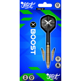 Shot Steel Darts X-Boost Stainless-Brass Steeltip Darts Steeldart