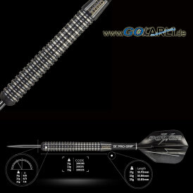 "Moderat bespielt" - Target Phil Taylor Power 8Zero Black Titanium Steel Dart Steeltip Darts 21 g