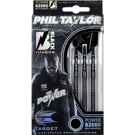 "Moderat bespielt" - Target Phil Taylor Power 8Zero Black Titanium Steel Dart Steeltip Darts 21 g