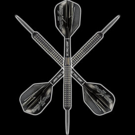 "Moderat bespielt" - Target Phil Taylor Power 8Zero Black Titanium Steel Dart Steeltip Darts 21 g