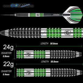 "Verpackung beschädigt" - Winmau Steel Darts Daryl Gurney Spezial Special Edition 90% Tungsten Steeltip Dart Steeldart 22 g
