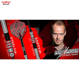 "Verpackung beschädigt" - BULLS Steel Darts Bull´s powered by Shot Darts Max Hopp 90% Max90 3.0 Gen 3 Steeltip Darts Steeldart 22 g