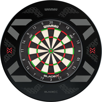 Winmau Blade X Pro Core Dartboard & Blade X Dartboard Surround Official PDC Dartscheibe Bristle Dart Board Turnier Dartboard