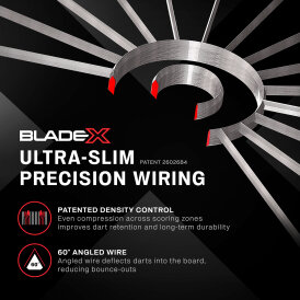 Winmau Blade X Pro Core Dartboard & Blade X Dartboard Surround Official PDC Dartscheibe Bristle Dart Board Turnier Dartboard