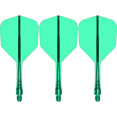 Mission Force 90 Vortex Moulded Flight & Shaft System IM Intermediate Grün/Klar Nr.6