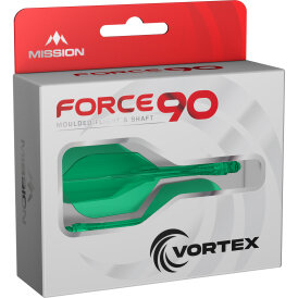 Mission Force 90 Vortex Moulded Flight & Shaft System IM Intermediate Grün/Klar Nr.6