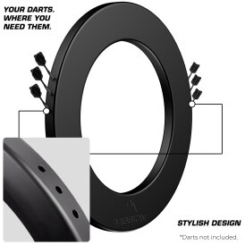 Mission Dartboard Surround mit Mission Logo und integrierten Dart-Haltern Dartboard Surround / Dart Catchring