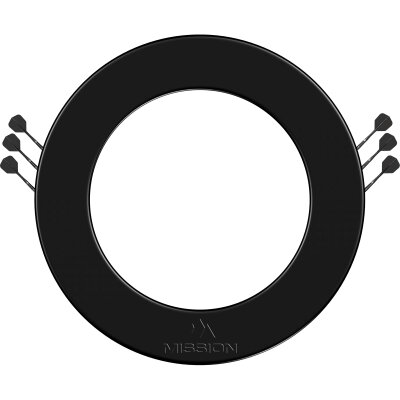 Mission Dartboard Surround mit Mission Logo und integrierten Dart-Haltern Dartboard Surround / Dart Catchring Schwarz