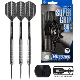 Harrows Steel Darts Quick Point Supergrip 90% Tungsten...