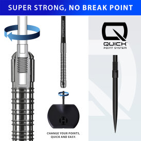 Harrows Steel Darts Quick Point Supergrip 90% Tungsten Steeltip Dart Steeldart
