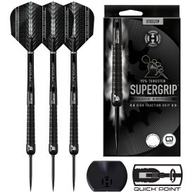 Harrows Steel Darts Quick Point Supergrip Black Edition...