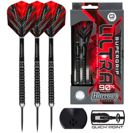 Harrows Steel Darts Quick Point Supergrip Ultra 90%...