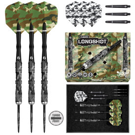 Shot Steel Darts Camo Longshot Turbo Point 95% Tungsten...