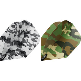 Shot Dart Camo Flights Arctic, Woodlands Nr.6 Dartflights...