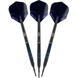 BULLS NL Soft Darts Smoke Blue Frost 90% Tungsten Softtip Darts Softdart 20 g