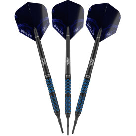 BULLS NL Soft Darts Smoke Blue Jewel 90% Tungsten Softtip Darts Softdart 18 g