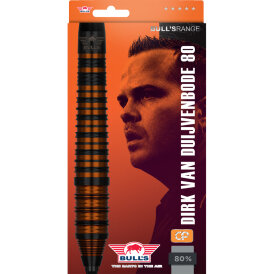 BULLS NL CP Steel Darts Dirk van Duijvenbode Changeable Point 80% Black Tungsten Steeltip Darts Steeldart