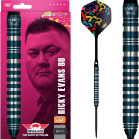BULLS NL CP Steel Darts Ricky Evans The Rapid Changeable Point 80% Blue Tungsten Steeltip Darts Steeldart