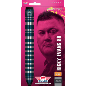 BULLS NL CP Steel Darts Ricky Evans The Rapid Changeable Point 80% Blue Tungsten Steeltip Darts Steeldart