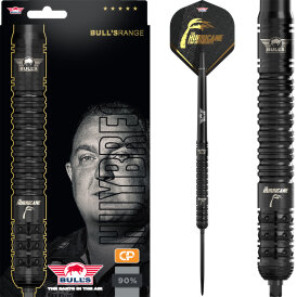 BULLS NL CP Steel Darts Kim Huybrechts The Hurricane E2 Full Black Changeable Point 90% Tungsten Steeltip Darts Steeldart